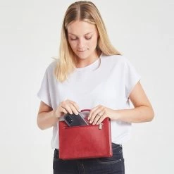 Canussa Hybrid Maxi Versatile Vegan Leather Crossbody | Red