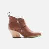 A Perfect Jane Atlantis AppleSkin Leather Vegan Ankle Boots | Cognac
