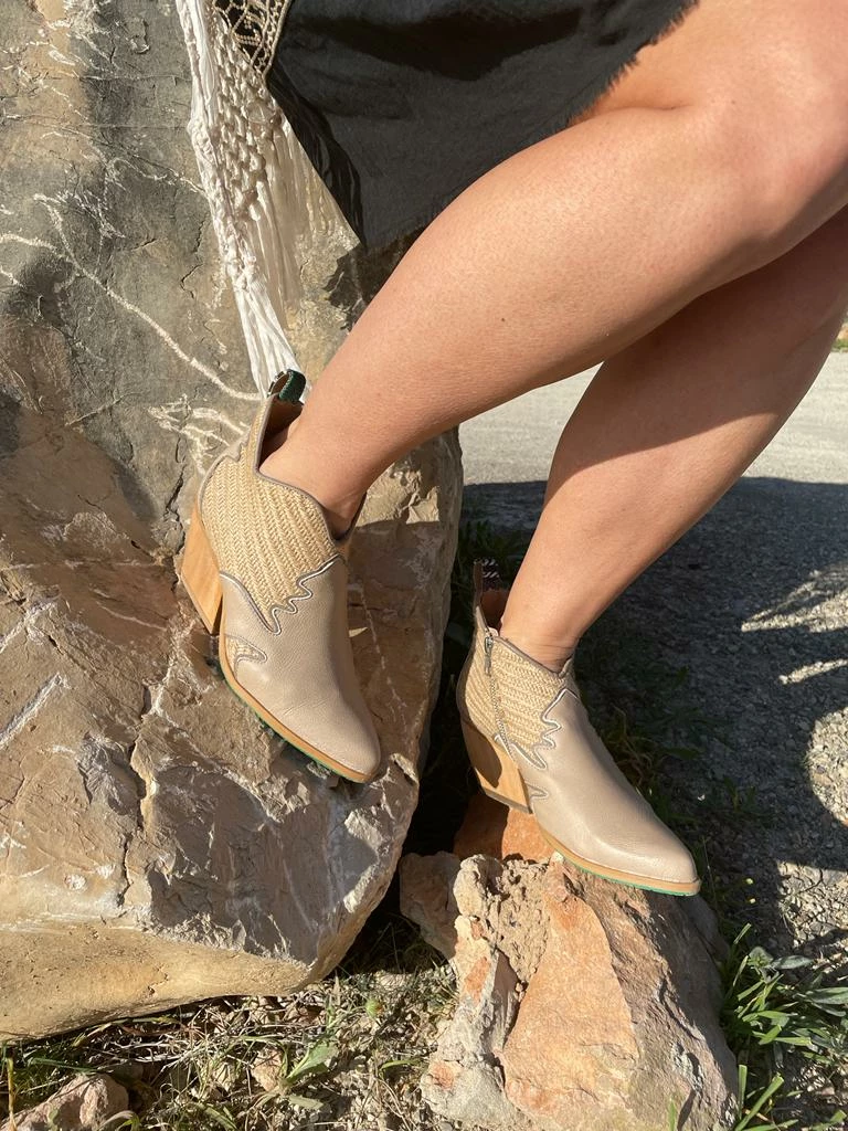 A Perfect Jane Atlantis AppleSkin Leather & Jute Vegan Ankle Boots | Taupe Shoes 5 A Perfect Jane Atlantis AppleSkin Leather & Jute Vegan Ankle Boots | Taupe Shoes