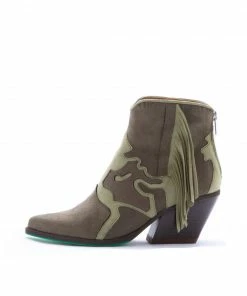 A Perfect Jane Jane Vegan Suede Ankle Boots | Military Green