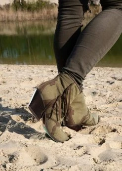 A Perfect Jane Jane Vegan Suede Ankle Boots | Military Green