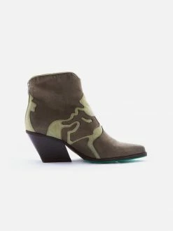 A Perfect Jane Jane Vegan Suede Ankle Boots | Military Green