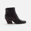 A Perfect Jane Rossana AppleSkin Leather Vegan Ankle Boots | Navy Blue Shoes