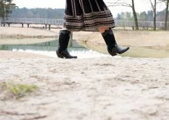 A Perfect Jane Sooty AppleSkin Leather & Vegan Suede High Boots | Black Shoes