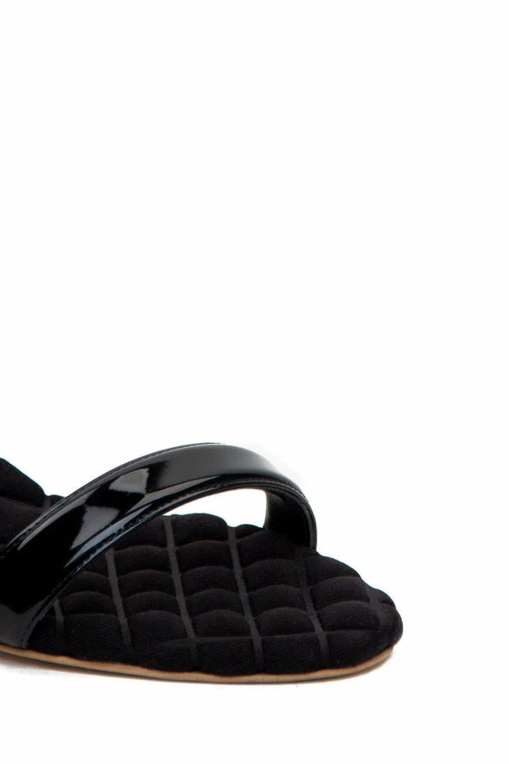 AERA Claudia Vegan Patent Leather High-Heeled Slingback Sandals | Black Shoes 5 AERA Claudia Vegan Patent Leather High-Heeled Slingback Sandals | Black Shoes