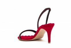 AERA Claudia Vegan Satin High-Heeled Slingback Sandals | Bordeaux Shoes