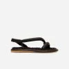 AERA Women's Vegan Gifts Under £30 Gina Vegan Leather Chunky Flat Sandals | Black 2 AERA Women's Vegan Gifts Under £30 Gina Vegan Leather Chunky Flat Sandals | Black