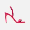 AERA Shoes Vivien Vegan Patent Leather High-Heeled Slingback Sandals | Fuchsia