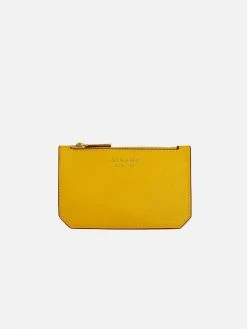 Alkeme Atelier AIR Vegan Leather Credit Card Case | Yellow