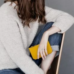 Alkeme Atelier AIR Vegan Leather Credit Card Case | Orange Accessories