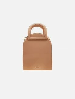 Alkeme Atelier EARTH Vegan Leather Arch Satchel | Beige Nude