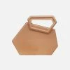 Alkeme Atelier EARTH Vegan Leather Hexagon Satchel | Beige Nude Bags 2 Alkeme Atelier EARTH Vegan Leather Hexagon Satchel | Beige Nude Bags