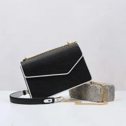 Alkeme Atelier Fire Piñatex Vegan Leather Chain Crossbody Bag | Black Bags