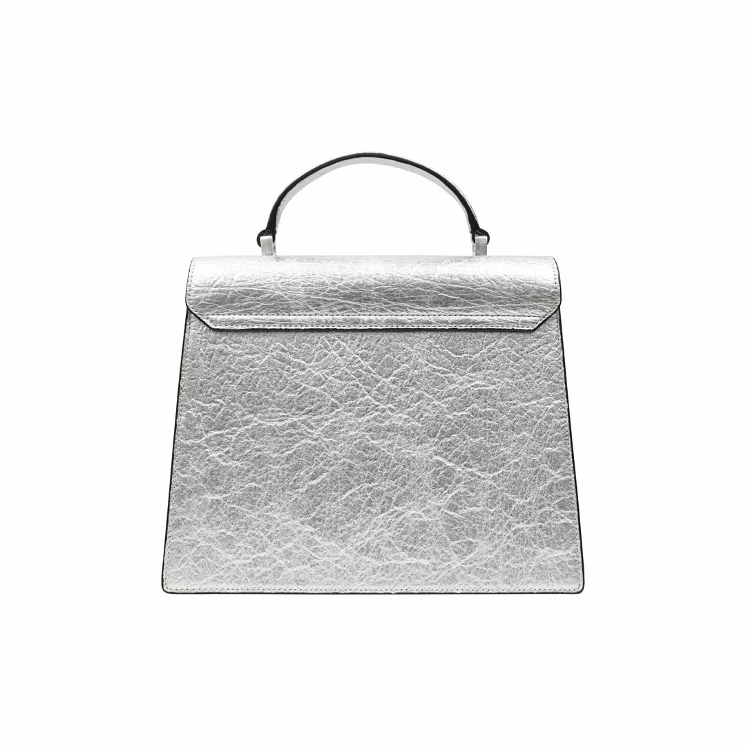 Alkeme Atelier Fire Piñatex Vegan Leather Flap Satchel | Silver 5 Alkeme Atelier Fire Piñatex Vegan Leather Flap Satchel | Silver