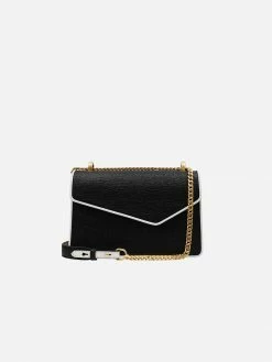 Alkeme Atelier Fire Piñatex Vegan Leather Chain Crossbody Bag | Black Bags