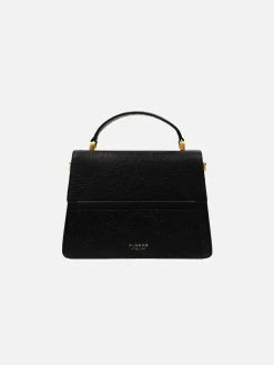 Alkeme Atelier Bags Fire Piñatex Vegan Leather Flap Crossbody Bag | Black