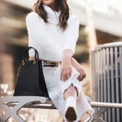 Alkeme Atelier Bags FIRE Vegan Leather Triangular Satchel | Black