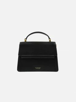 Alkeme Atelier Bags FIRE Vegan Leather Flap Crossbody Bag | Black