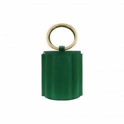 Alkeme Atelier Water Small Vegan Leather Metal Handle Bucket | Yellow Bags