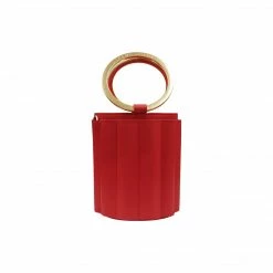 Alkeme Atelier Water Small Vegan Leather Metal Handle Bucket | Yellow Bags