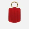 Alkeme Atelier Bags Water Vegan Leather Metal Handle Bucket | Red