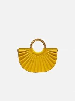 Alkeme Atelier Bags Water Moon Vegan Leather Crossbody Bag | Yellow