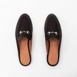 Allkind Vegan Shoes Elle Vegan Suede Slip On Loafer | Black