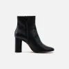 Allkind Vegan Shoes Isabella Vegan Grain Leather Heeled Ankle Boots | Black