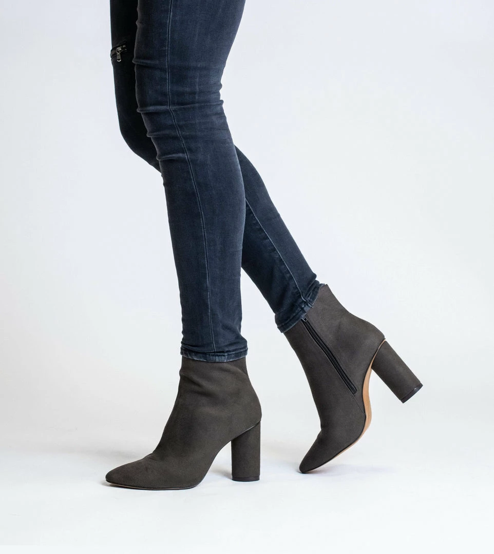 Allkind Vegan Isabella Vegan Suede Heeled Ankle Boots | Brown 8 Allkind Vegan Isabella Vegan Suede Heeled Ankle Boots | Brown