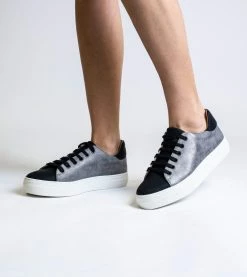 Allkind Vegan Shoes Lucy Vegan Leather Lace Trainer | Black & Grey 19 Allkind Vegan Shoes Lucy Vegan Leather Lace Trainer | Black & Grey
