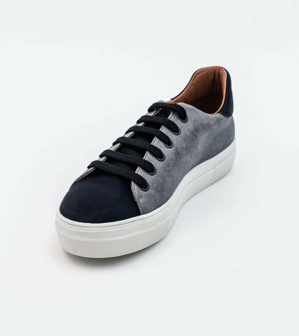 Allkind Vegan Shoes Lucy Vegan Leather Lace Trainer | Black & Grey 6 Allkind Vegan Shoes Lucy Vegan Leather Lace Trainer | Black & Grey