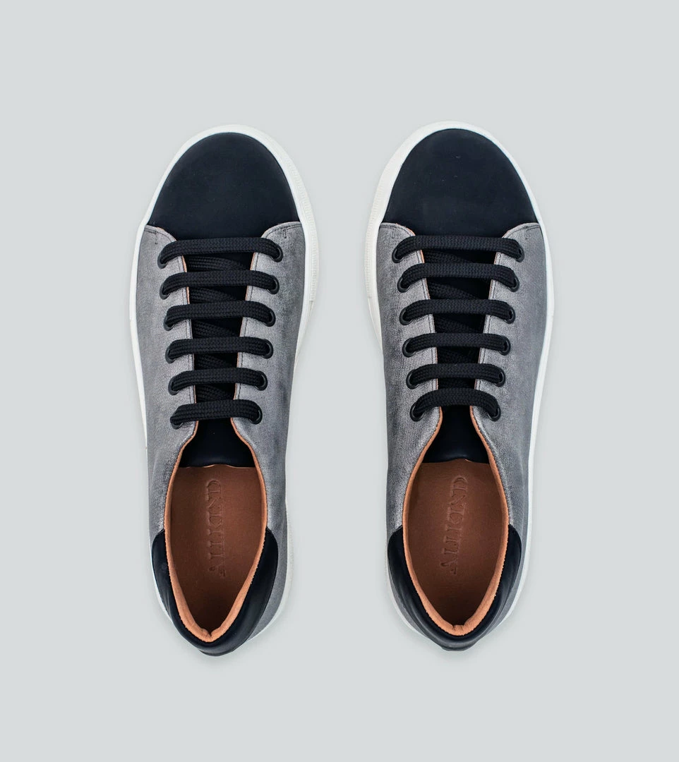 Allkind Vegan Shoes Lucy Vegan Leather Lace Trainer | Black & Grey 8 Allkind Vegan Shoes Lucy Vegan Leather Lace Trainer | Black & Grey