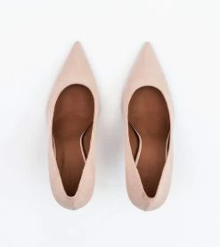 Allkind Vegan Shoes Scarlett Vegan Suede Stiletto Court Shoe | Blush Nude