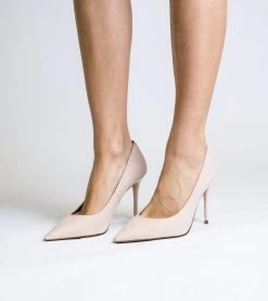 Allkind Vegan Shoes Scarlett Vegan Suede Stiletto Court Shoe | Blush Nude