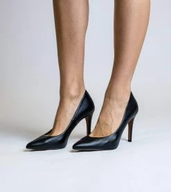 Allkind Vegan Shoes Sophie Vegan Leather Stiletto Court Shoe | Black