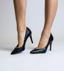 Allkind Vegan Shoes Sophie Vegan Leather Stiletto Court Shoe | Black