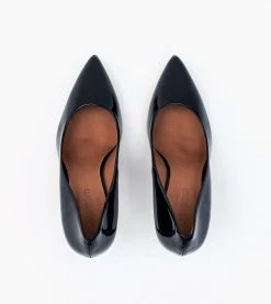 Allkind Vegan Shoes Sophie Vegan Leather Stiletto Court Shoe | Black Patent