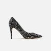 Allkind Vegan Sophie Vegan Leather Stiletto Court Shoe | Black Snake Shoes