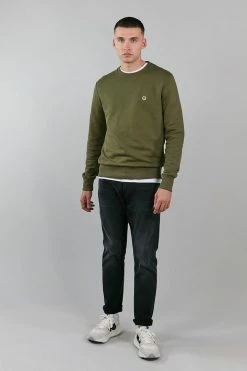 Altid Clothing Crew Neck Organic Cotton Sweatshirt | Khaki