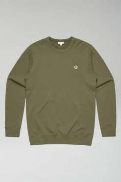 Altid Clothing Crew Neck Organic Cotton Sweatshirt | Khaki