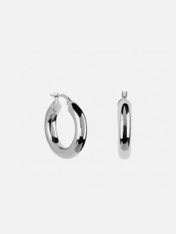 Ana Dyla Accessories Aria Recycled 925 Sterling Silver Hoop Earrings