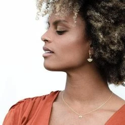 Ana Dyla Caitlin Eye Recycled 925 Sterling Silver Earrings | 18ct Gold Plated