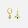 Ana Dyla Caitlin Eye Recycled 925 Sterling Silver Earrings | 18ct Gold Plated