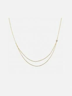 Ana Dyla Elodie Recycled 925 Sterling Silver White Topaz Necklace | Gold Vermeil Accessories