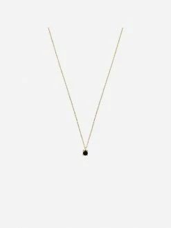 Ana Dyla Irem Recycled 925 Sterling Silver Black Spinel Necklace | Gold Vermeil