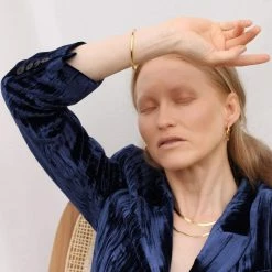 Ana Dyla Livia Recycled 925 Sterling Silver London Topaz Hoop Earrings | Gold Vermeil 11 Ana Dyla Livia Recycled 925 Sterling Silver London Topaz Hoop Earrings | Gold Vermeil