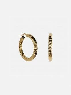 Ana Dyla Luma Recycled 925 Sterling Silver Hoop Earrings | Gold Vermeil Accessories