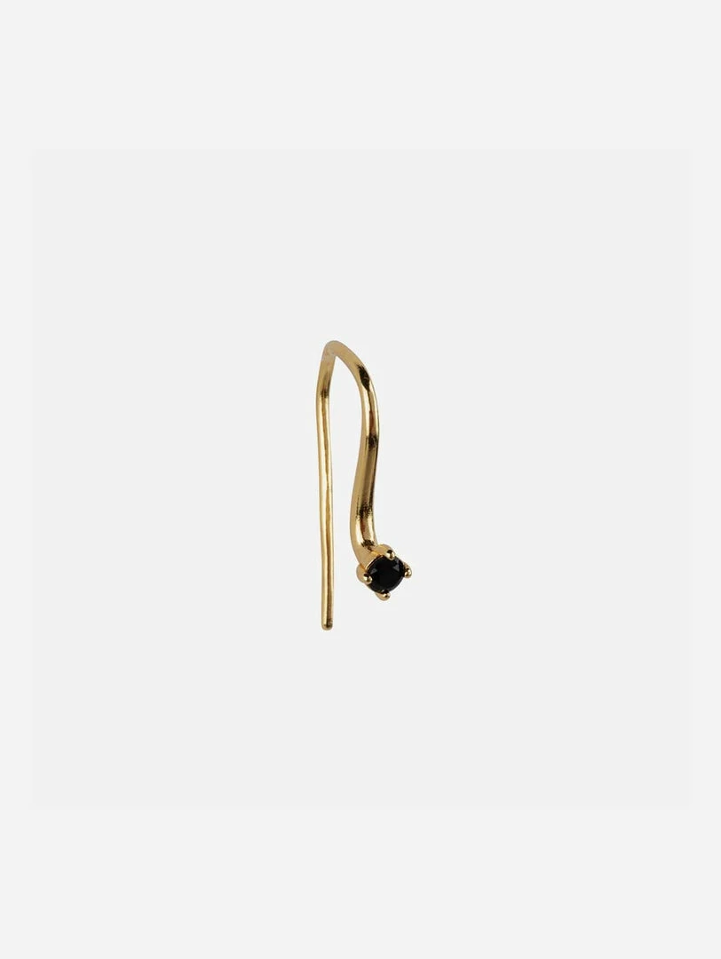 Ana Dyla Accessories Serendipity Recycled 925 Sterling Silver Black Spinel Earring | Gold Vermeil 3 Ana Dyla Accessories Serendipity Recycled 925 Sterling Silver Black Spinel Earring | Gold Vermeil