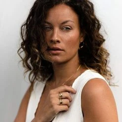 Ana Dyla Simone Recycled Sterling Silver Ring | 18ct Gold Plated Accessories