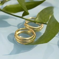 Ana Dyla Simone Recycled Sterling Silver Ring | 18ct Gold Plated Accessories